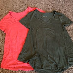 2 XS jersey knit flowy shirts